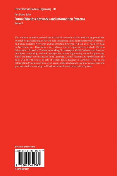 Produktbild: Future Wireless Networks and Information Systems