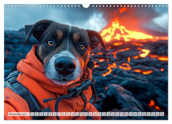 Produktbild: HUNDE-SELFIES Tierischer Outdoorspa&szlig; (Wandkalender 2026 DIN A3 quer), CALVENDO Monatskalender