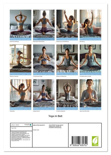 Produktbild: Yoga im Bett (Wandkalender 2026 DIN A4 hoch), CALVENDO Monatskalender