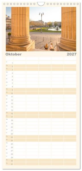 Produktbild: Familienplaner 2027 - Daheim in Wiesbaden mit 5 Spalten (Wandkalender, 21 x 45 cm) CALVENDO