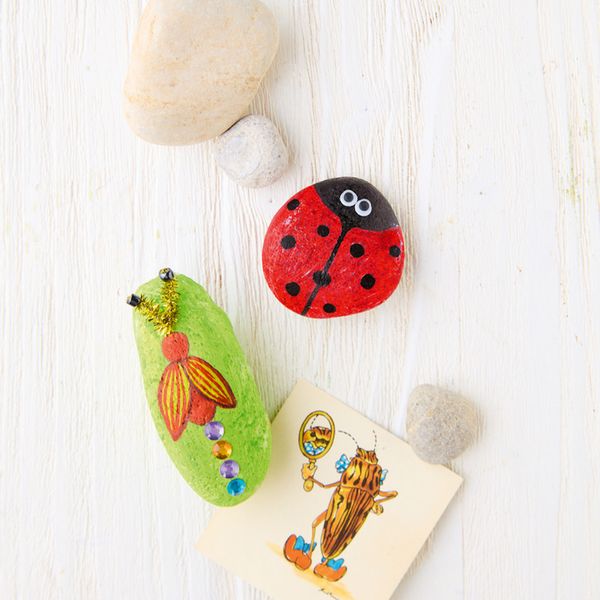 Produktbild: Kreativ-Set: Steine bemalen Kids mit Wackelaugen, Pompons, Anleitungsbuch & Material