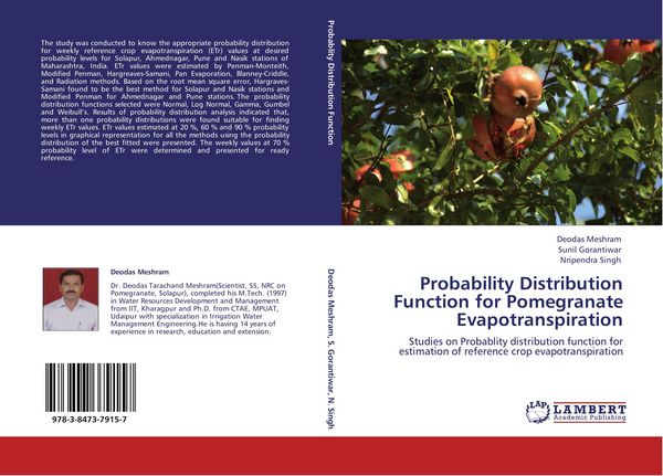 Produktbild: Probability Distribution Function for Pomegranate Evapotranspiration
