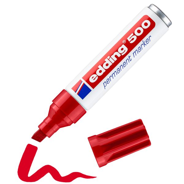 Produktbild: edding Permanentmarker 500 rot 2-7mm Blister