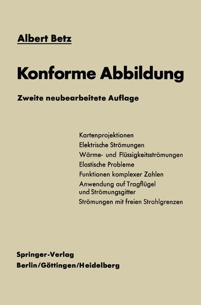 Konforme Abbildung, Taschenbuch von Albert Betz, Springer Berlin, 9783642872181