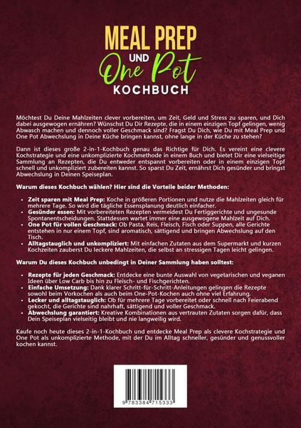 Produktbild: Meal Prep und One Pot Kochbuch