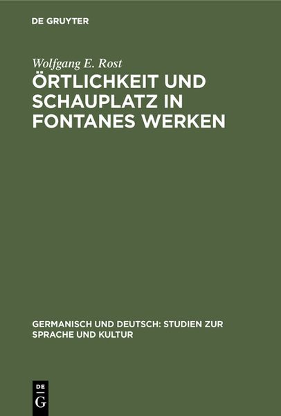 Produktbild: &Ouml;rtlichkeit und Schauplatz in Fontanes Werken
