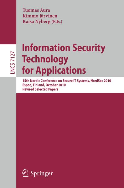 Produktbild: Information Security Technology for Applications