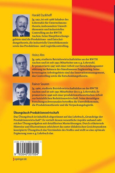 Produktbild: &Uuml;bungsbuch Produktionswirtschaft