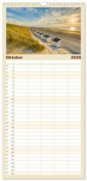 Produktbild: Familienplaner 2026 - Wundersch&ouml;ne Niederlande mit 5 Spalten (Wandkalender, 21 x 45 cm) CALVENDO
