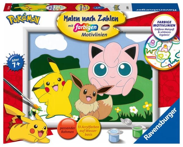 Ravensburger - Malen nach Zahlen - Pokémon Abenteuer