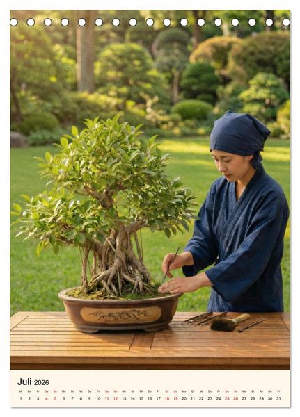 Produktbild: Spirit of Bonsai &ndash; Japanische Meisterwerke 2026 (Tischkalender 2026 DIN A5 hoch), CALVENDO Monatskalender