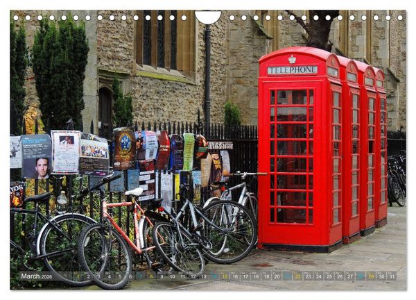 Produktbild: The historic Cambridge (Wall Calendar 2026 DIN A4 landscape), CALVENDO 12 Month Wall Calendar