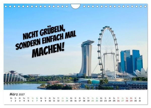 Produktbild: Fernwehabenteurer Asien - 12 Motivierende Gedanken von unterwegs (Wandkalender 2027 DIN A4 quer), CALVENDO Monatskalender
