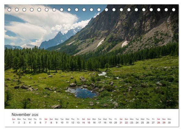 Produktbild: Aosta Valley and its nature (Desk Calendar 2026 DIN A5 landscape), CALVENDO 12 Month DeskCalendar