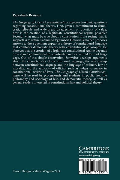 Produktbild: The Language of Liberal Constitutionalism