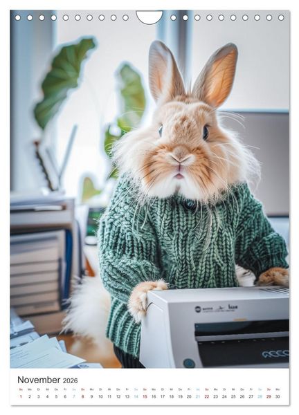 Produktbild: Was macht der Osterhase in seiner Freizeit (Wandkalender 2026 DIN A4 hoch), CALVENDO Monatskalender