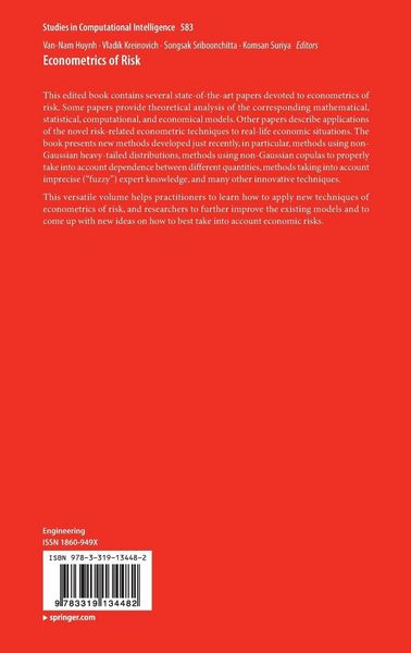 Produktbild: Econometrics of Risk