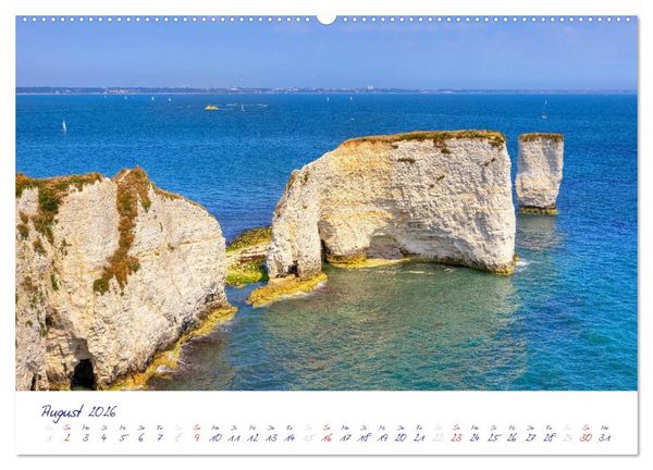 Produktbild: Jurassic K&uuml;ste - S&uuml;dengland (hochwertiger Premium Wandkalender 2026 DIN A2 quer), Kunstdruck in Hochglanz