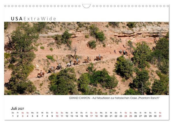 Produktbild: GRAND CANYON Panoramabilder (Wandkalender 2027 DIN A3 quer), CALVENDO Monatskalender