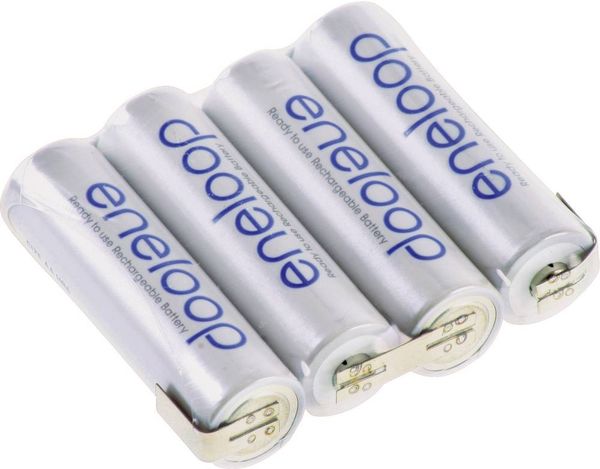 Panasonic eneloop Reihe F1x4 Akkupack 4x Mignon (AA) Z-Lötfahne NiMH 4.8V 1900 mAh