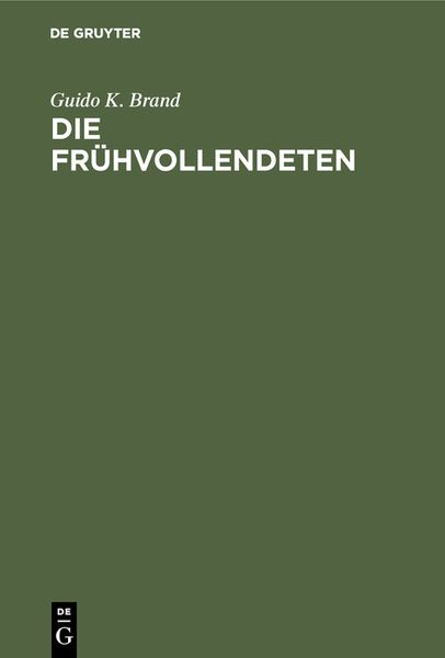 Produktbild: Die Fr&uuml;hvollendeten