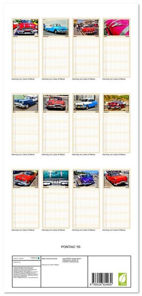 Produktbild: Familienplaner 2026 - PONTIAC '55 mit 5 Spalten (Wandkalender, 21 x 45 cm) CALVENDO