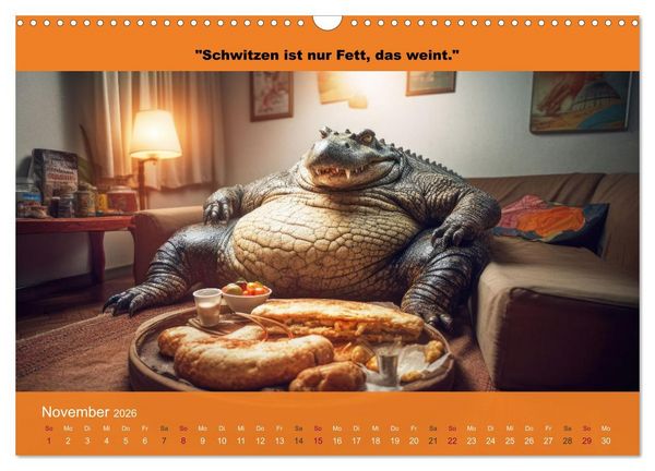 Produktbild: Der tierisch lustige Abnehmkalender (Wandkalender 2026 DIN A3 quer), CALVENDO Monatskalender