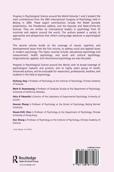 Produktbild: Progress in Psychological Science Around the World. Volume 2