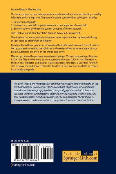 Produktbild: Functional Analytic Methods for Evolution Equations
