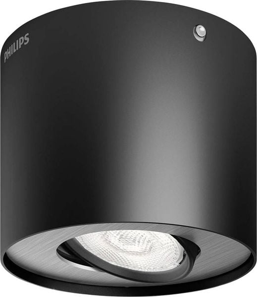 Philips Lighting Phase Aufbauleuchte LED LED fest eingebaut 4.5W Warmweiß Schwarz