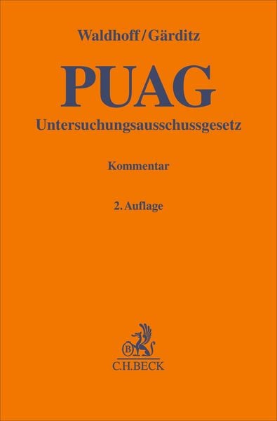 Produktbild: Gesetz zur Regelung des Rechts der Untersuchungsaussch&uuml;sse des Deutschen Bundestages. PUAG