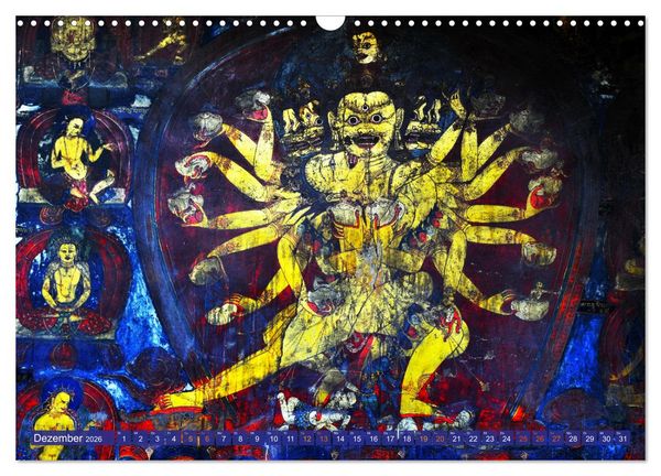 Produktbild: Mystische Wesen &ndash; Buddhistische Kunst im Himalaya (Wandkalender 2026 DIN A3 quer), CALVENDO Monatskalender