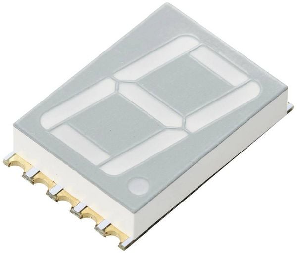 TRU COMPONENTS SMD-LED Gelbgrün 13 mcd Einzelziffer-Display