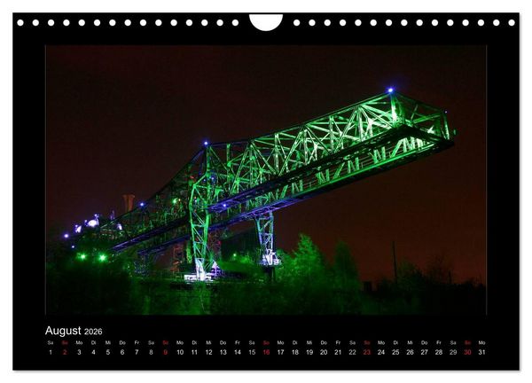 Produktbild: Extraschicht im Ruhrgebiet - Nachts ist es nicht dunkel! (Wandkalender 2026 DIN A4 quer), CALVENDO Monatskalender