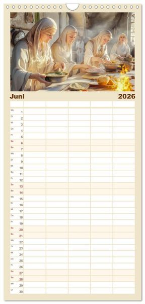 Produktbild: Familienplaner 2026 - Mittelalter - Ein Blick in diese Zeit mit 5 Spalten (Wandkalender, 21 x 45 cm) CALVENDO