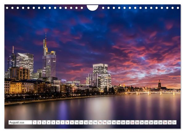 Produktbild: Frankfurt am Main - at night (Wandkalender 2026 DIN A4 quer), CALVENDO Monatskalender