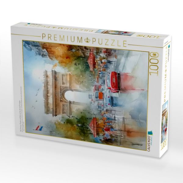 Produktbild: CALVENDO Puzzle Die Champs-&Eacute;lys&eacute;es mit Blick auf den Arc de Triomphe | 1000 Teile Lege-Gr&ouml;&szlig;e 64x48cm Foto-Puzzle f&uuml;r gl&uuml;ckliche Stunden