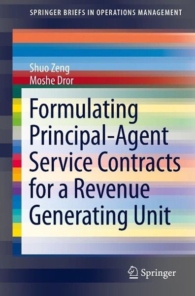 Produktbild: Formulating Principal-Agent Service Contracts for a Revenue Generating Unit