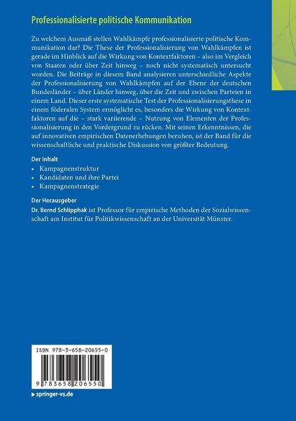 Produktbild: Professionalisierte politische Kommunikation