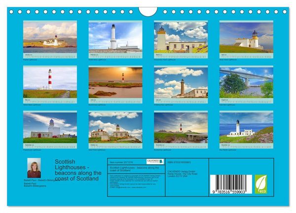 Produktbild: Scottish Lighthouses - beacons along the coast of Scotland (Wall Calendar 2026 DIN A4 landscape), CALVENDO 12 Month Wall Calendar