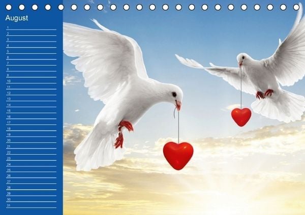 Produktbild: Botschaften mit Herz! (Tischkalender immerw&auml;hrend DIN A5 quer)