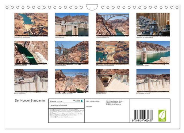 Produktbild: Der Hoover Staudamm (Wandkalender 2026 DIN A4 quer), CALVENDO Monatskalender