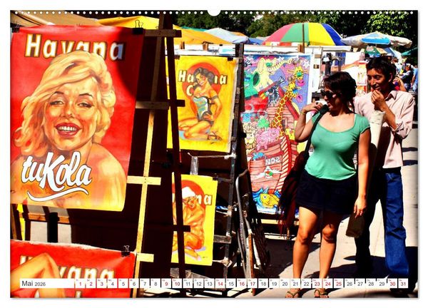 Produktbild: Kuba Kunst - Maler in Havanna (Wandkalender 2026 DIN A2 quer), CALVENDO Monatskalender