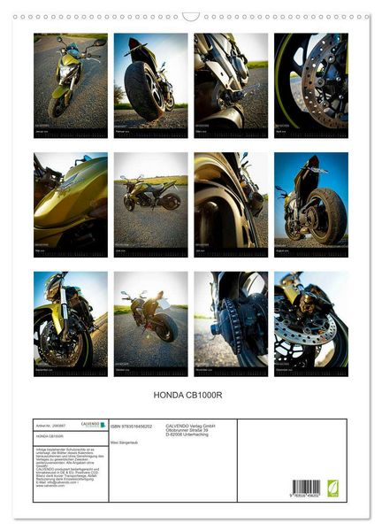 Produktbild: HONDA CB1000R (Wandkalender 2026 DIN A2 hoch), CALVENDO Monatskalender