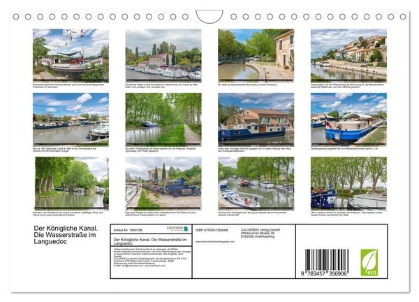 Produktbild: Der K&ouml;nigliche Kanal. Die Wasserstra&szlig;e im Languedoc (Wandkalender 2026 DIN A4 quer), CALVENDO Monatskalender