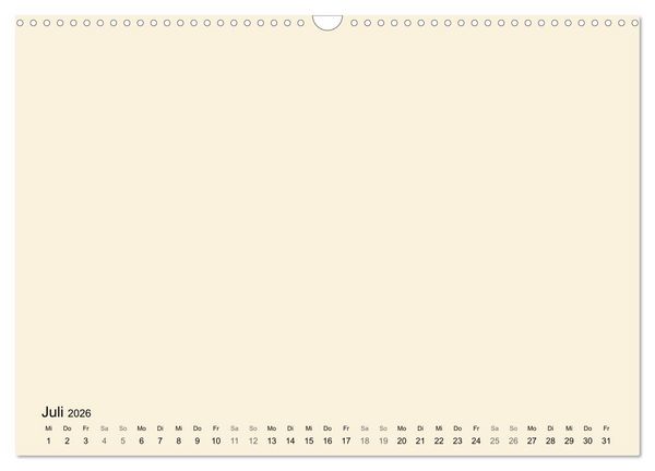 Produktbild: DIY Bastel-Kalender -Warme Pastell Farben- Zum Selbstgestalten (Wandkalender 2026 DIN A3 quer), CALVENDO Monatskalender