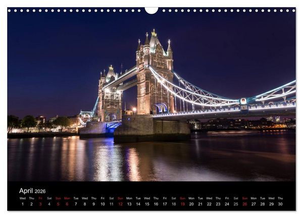 Produktbild: London 2026 (Wall Calendar 2026 DIN A3 landscape), CALVENDO 12 Month Wall Calendar