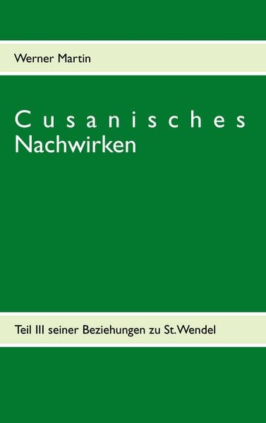 Produktbild: Cusanisches Nachwirken