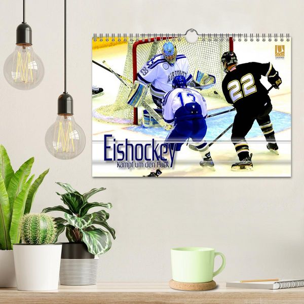 Produktbild: Eishockey - Kampf um den Puck (Wandkalender 2026 DIN A4 quer), CALVENDO Monatskalender