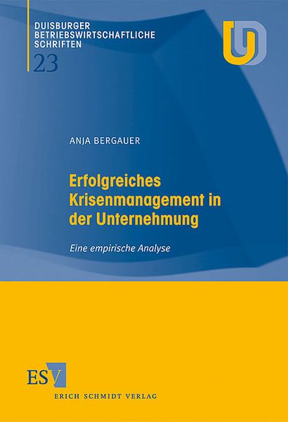 Produktbild: Erfolgreiches Krisenmanagement in der Unternehmung